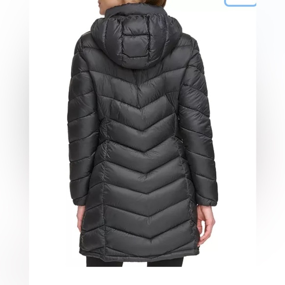 Charter Club Packable Hooded Puffer Coat Size Large Black - Picture 2 of 6